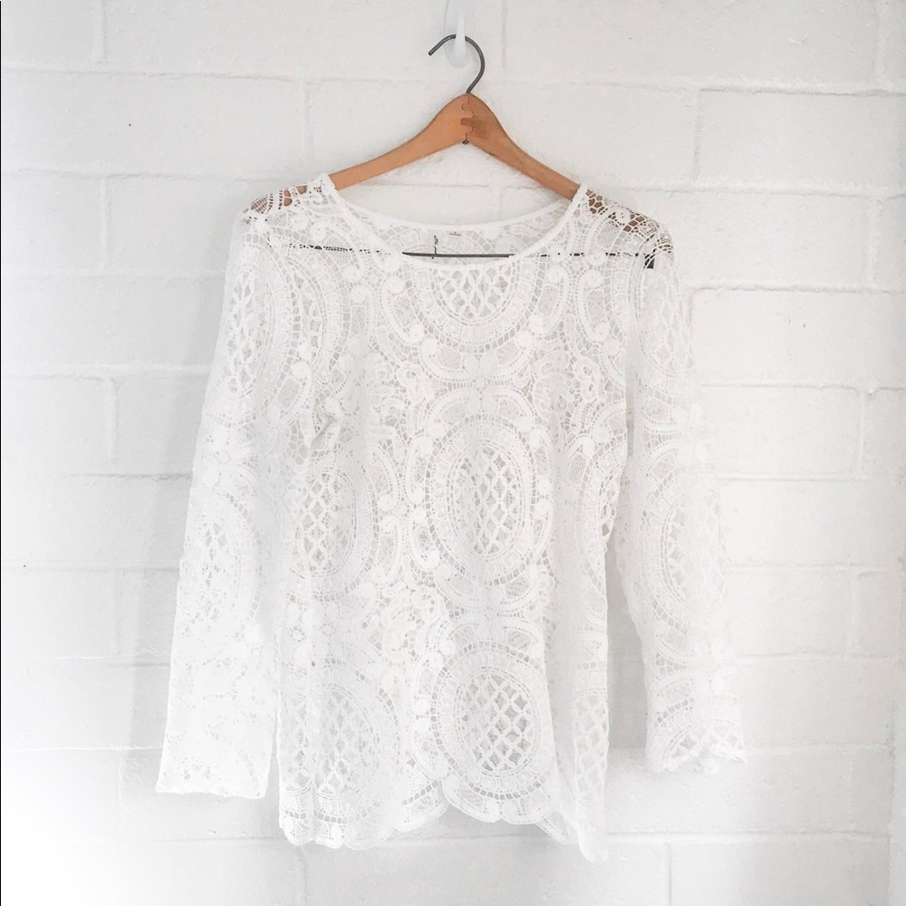 Cute white boho top